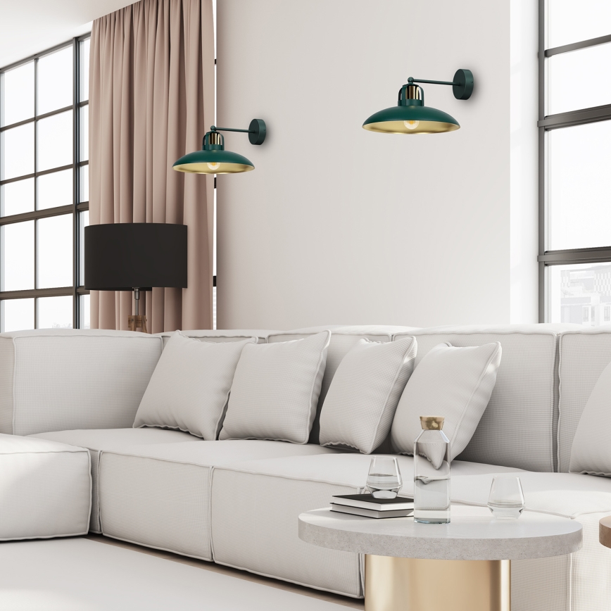 Brilagi - Sienas lampa FLAMENGO 1xE27/60W/230V zaļa