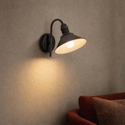 BRILAGI - Sienas lampa FORGE 1xE27/60W/230V melna