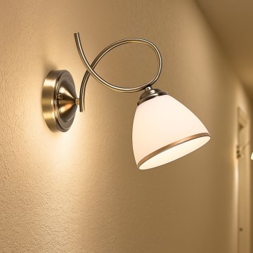 Brilagi - Sienas lampa FRED 1xE27/60W/230V bronzas krāsā
