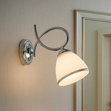 Brilagi - Sienas lampa FRED 1xE27/60W/230V spīdīgs hroms