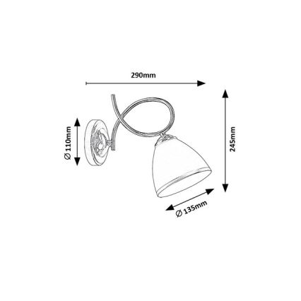 Brilagi - Sienas lampa FRED 1xE27/60W/230V spīdīgs hroms