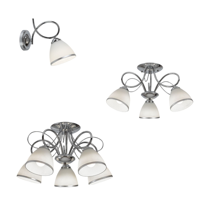 Brilagi - Sienas lampa FRED 1xE27/60W/230V spīdīgs hroms