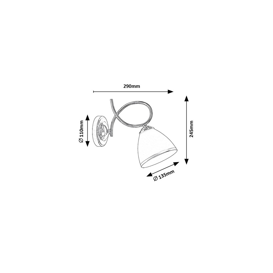 Brilagi - Sienas lampa FRED 1xE27/60W/230V spīdīgs hroms