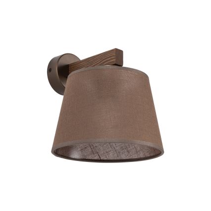 Brilagi - Sienas lampa LATTE 1xE27/15W/230V priede/brūna