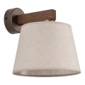 Brilagi - Sienas lampa LATTE 1xE27/60W/230V priede/bēšs