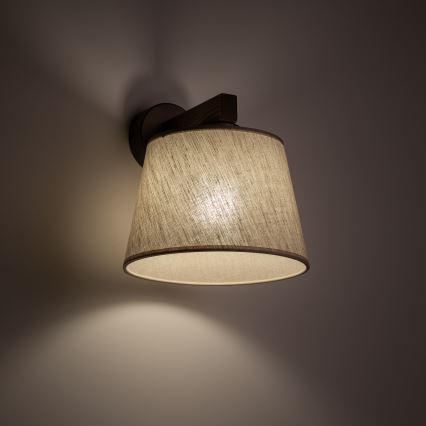 Brilagi - Sienas lampa LATTE 1xE27/60W/230V priede/bēšs