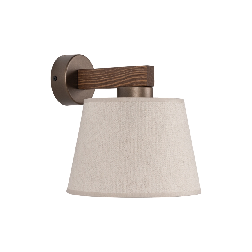 Brilagi - Sienas lampa LATTE 1xE27/60W/230V priede/bēšs