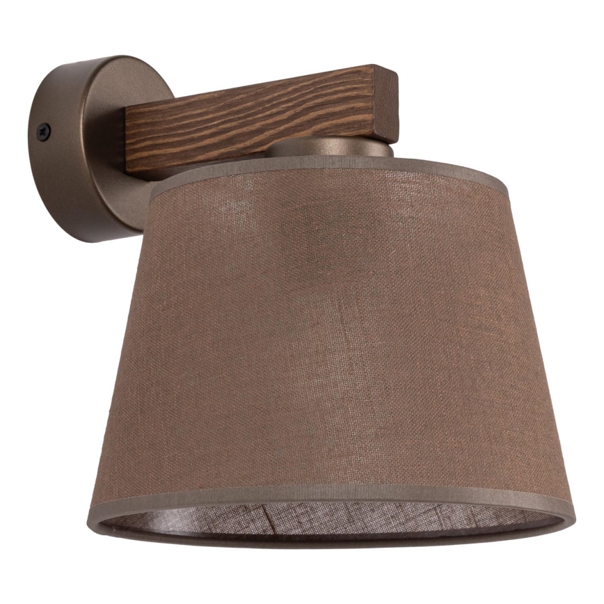Brilagi - Sienas lampa LATTE 1xE27/60W/230V priede/brūna