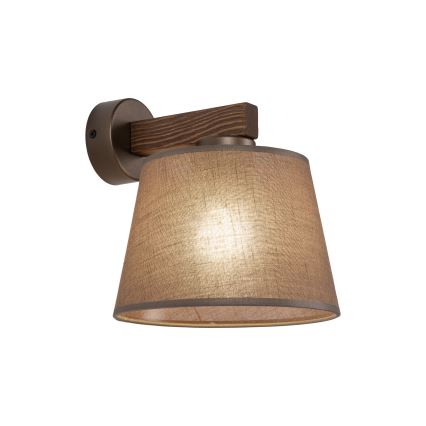 Brilagi - Sienas lampa LATTE 1xE27/60W/230V priede/brūna