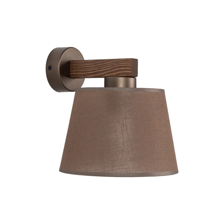 Brilagi - Sienas lampa LATTE 1xE27/60W/230V priede/brūna