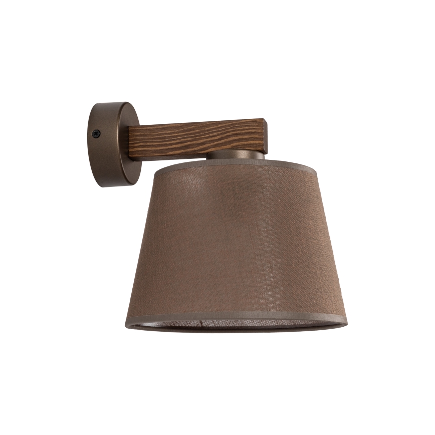 Brilagi - Sienas lampa LATTE 1xE27/60W/230V priede/brūna