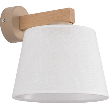 Brilagi - Sienas lampa LATTE SABIA 1xE27/60W/230V priede/balta
