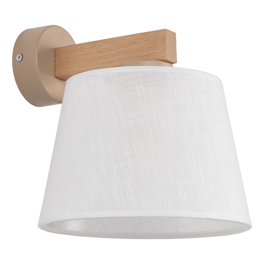 Brilagi - Sienas lampa LATTE SABIA 1xE27/60W/230V priede/balta