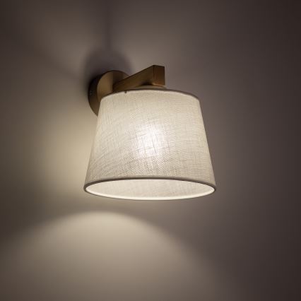 Brilagi - Sienas lampa LATTE SABIA 1xE27/60W/230V priede/balta