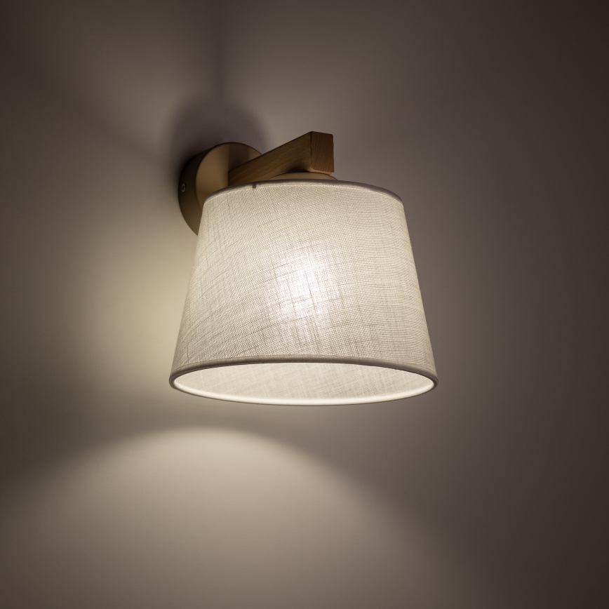 Brilagi - Sienas lampa LATTE SABIA 1xE27/60W/230V priede/balta