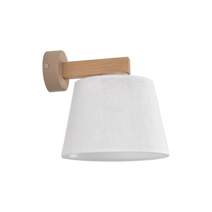 Brilagi - Sienas lampa LATTE SABIA 1xE27/60W/230V priede/balta