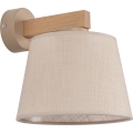 Brilagi - Sienas lampa LATTE SABIA 1xE27/60W/230V priede/bēša