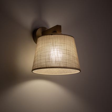 Brilagi - Sienas lampa LATTE SABIA 1xE27/60W/230V priede/bēša