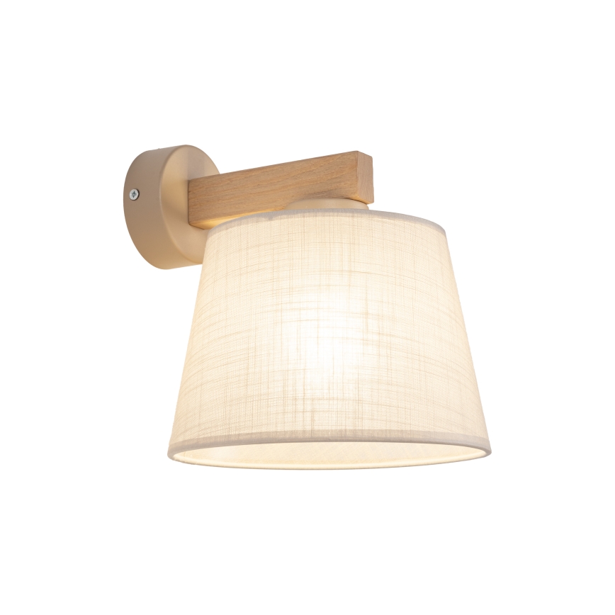 Brilagi - Sienas lampa LATTE SABIA 1xE27/60W/230V priede/bēša