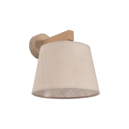 Brilagi - Sienas lampa LATTE SABIA 1xE27/60W/230V priede/bēša