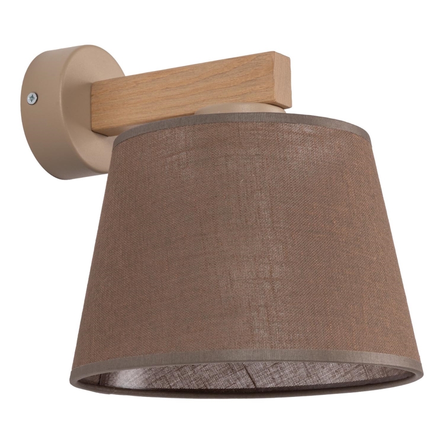 Brilagi - Sienas lampa LATTE SABIA 1xE27/60W/230V priede/brūna