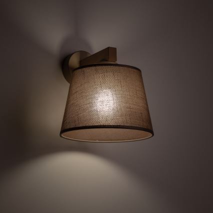 Brilagi - Sienas lampa LATTE SABIA 1xE27/60W/230V priede/brūna