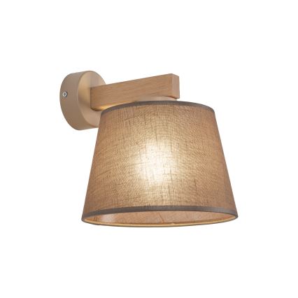 Brilagi - Sienas lampa LATTE SABIA 1xE27/60W/230V priede/brūna