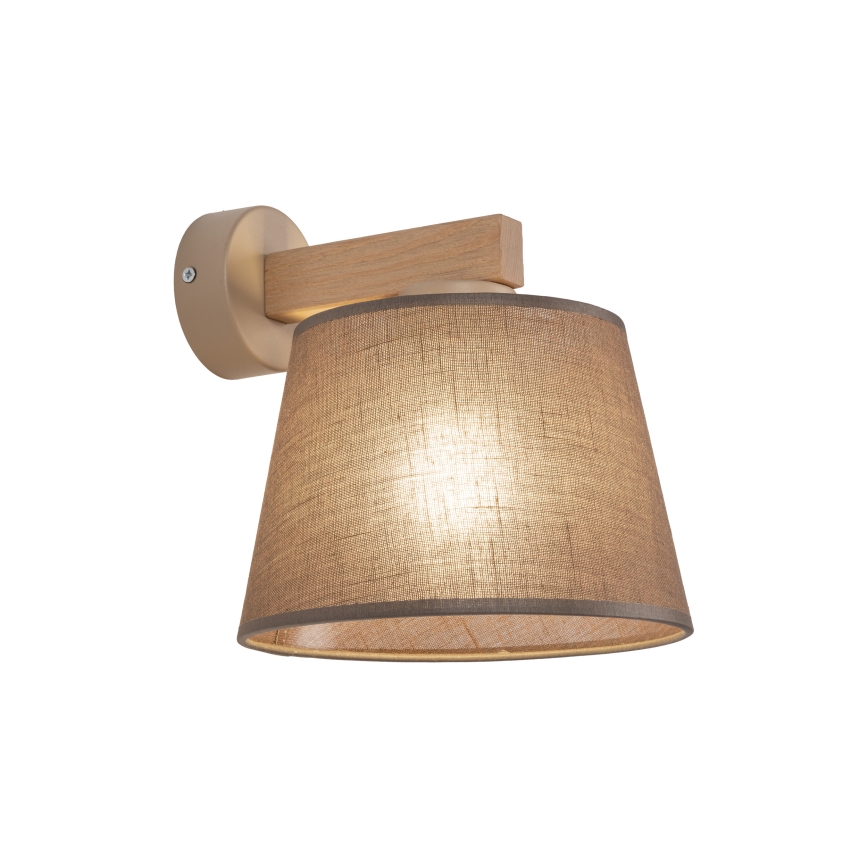 Brilagi - Sienas lampa LATTE SABIA 1xE27/60W/230V priede/brūna