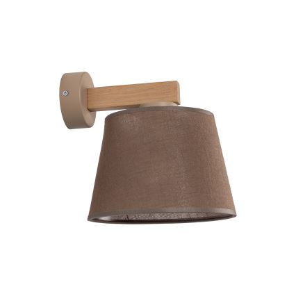 Brilagi - Sienas lampa LATTE SABIA 1xE27/60W/230V priede/brūna