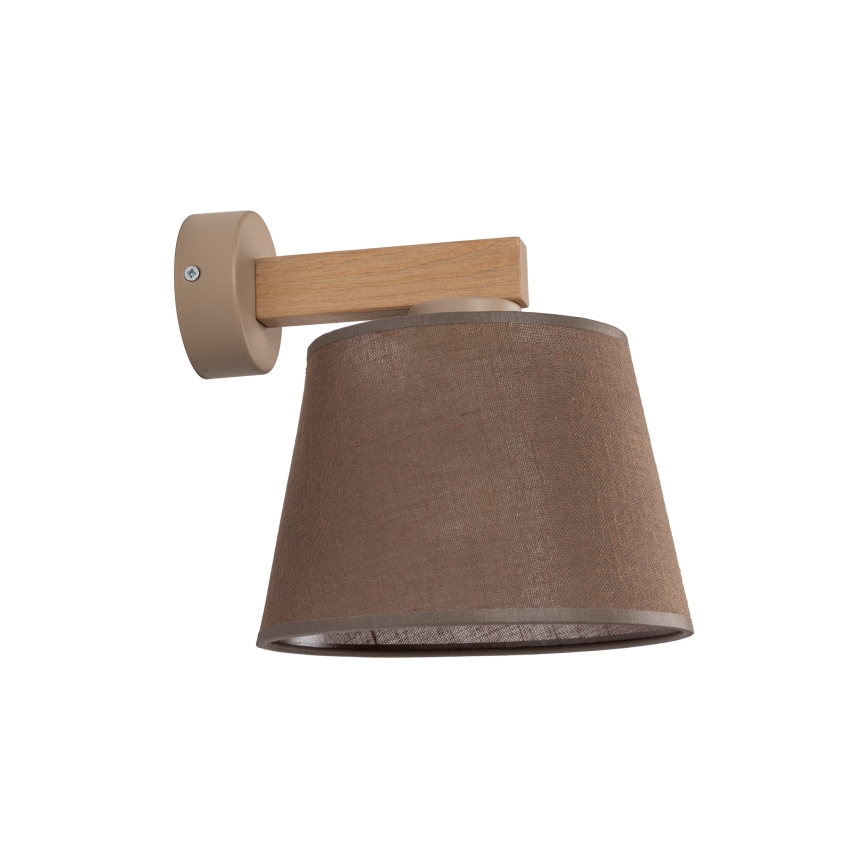Brilagi - Sienas lampa LATTE SABIA 1xE27/60W/230V priede/brūna