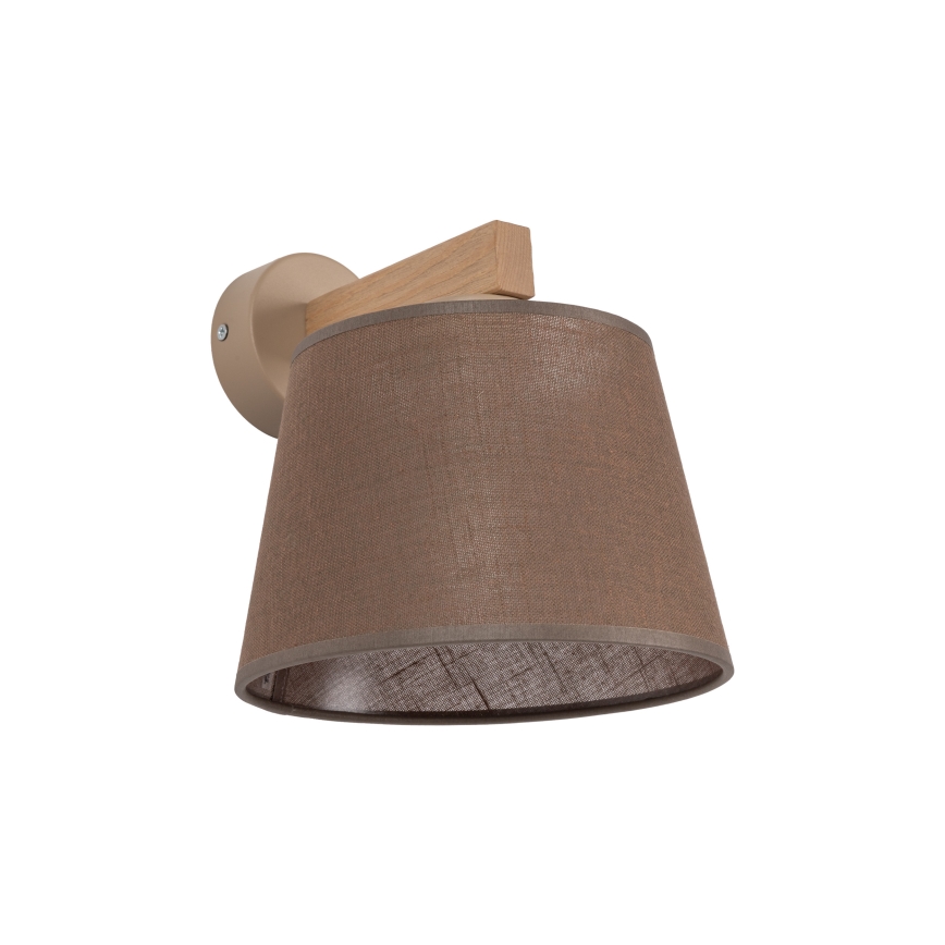 Brilagi - Sienas lampa LATTE SABIA 1xE27/60W/230V priede/brūna