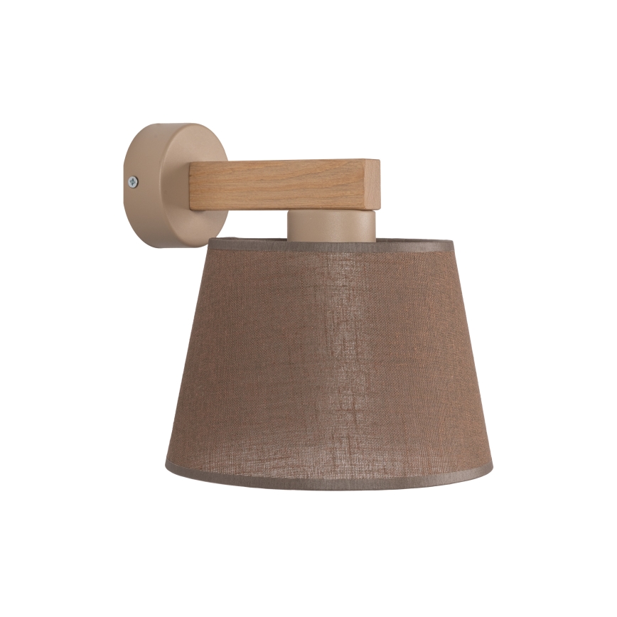 Brilagi - Sienas lampa LATTE SABIA 1xE27/60W/230V priede/brūna