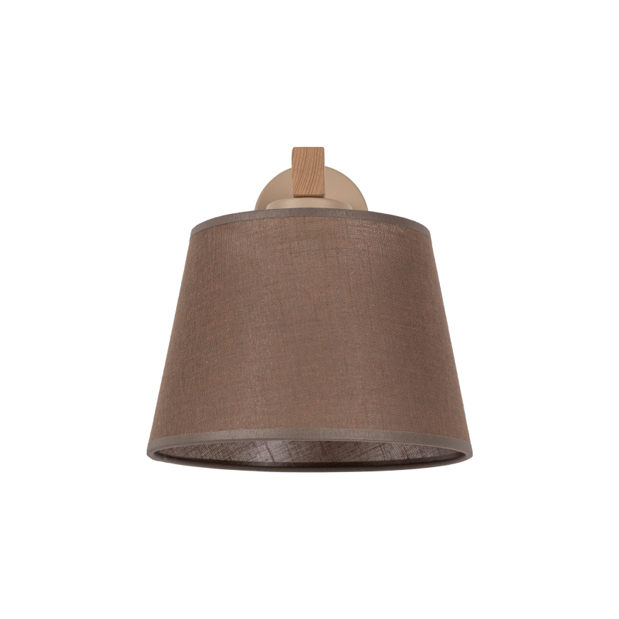Brilagi - Sienas lampa LATTE SABIA 1xE27/60W/230V priede/brūna
