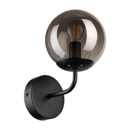 Brilagi - Sienas lampa MALIVA 1xE14/15W/230V melna/dūmakaina