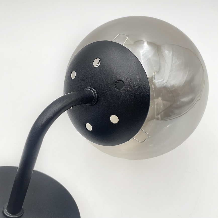 Brilagi - Sienas lampa MALIVA 1xE14/15W/230V melna/dūmakaina