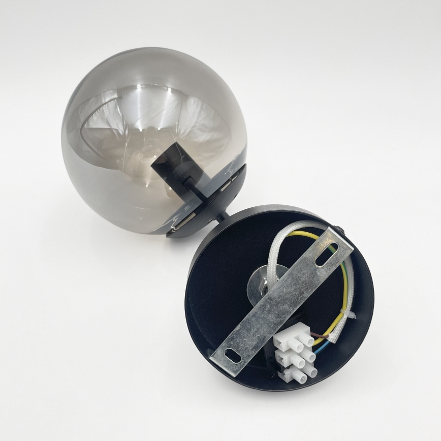 Brilagi - Sienas lampa MALIVA 1xE14/15W/230V melna/dūmakaina