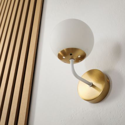 Brilagi - Sienas lampa MALIVA 1xE14/15W/230V zelta/balta