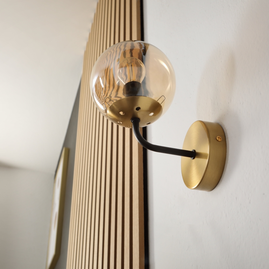 Brilagi - Sienas lampa MALIVA 1xE14/15W/230V zelta krāsas