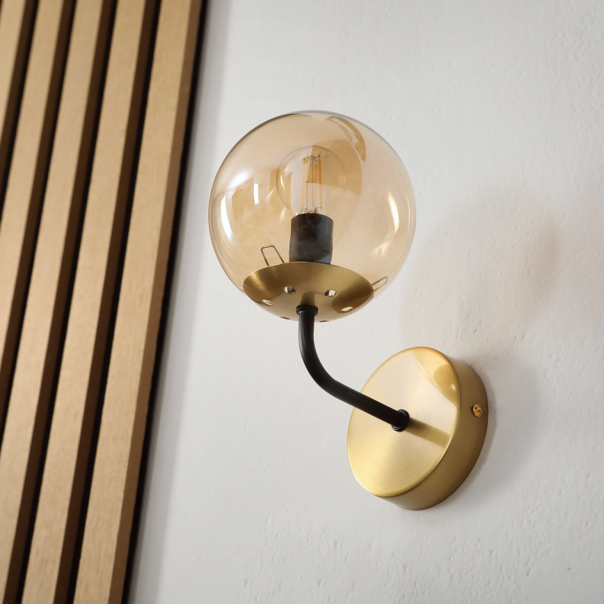 Brilagi - Sienas lampa MALIVA 1xE14/15W/230V zelta krāsas