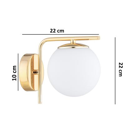 BRILAGI - Sienas lampa MILO 1xE27/60W/230V zelta