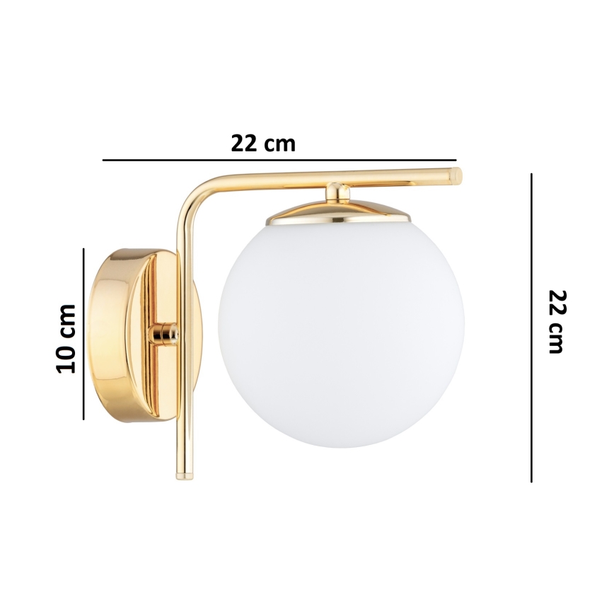 BRILAGI - Sienas lampa MILO 1xE27/60W/230V zelta