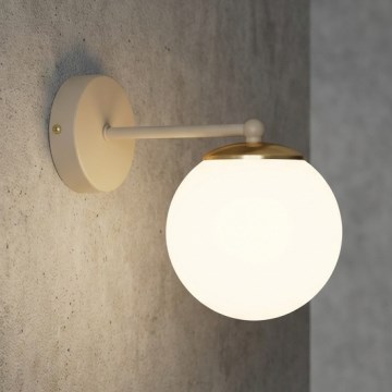 Brilagi - Sienas lampa MILO ECRU 1xE27/60W/230V bēša/zeltaina