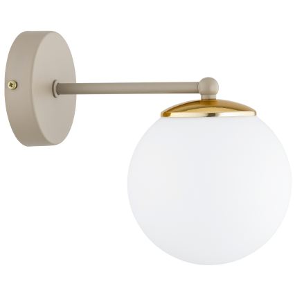 Brilagi - Sienas lampa MILO ECRU 1xE27/60W/230V bēša/zeltaina