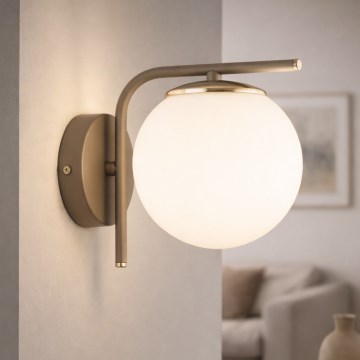Brilagi - Sienas lampa MILO ECRU 1xE27/60W/230V bēša/zeltaina