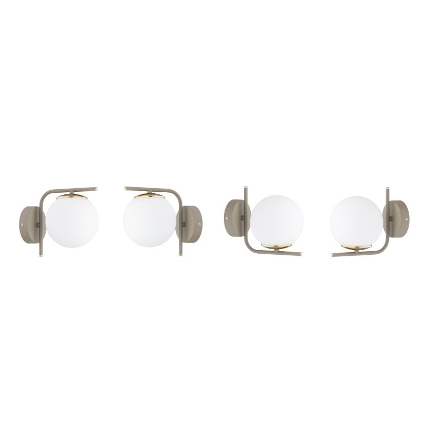 Brilagi - Sienas lampa MILO ECRU 1xE27/60W/230V bēša/zeltaina