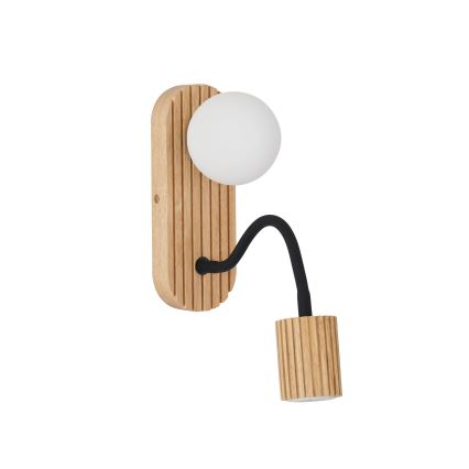 Brilagi - Sienas lampa MODERN WOOD 1xG9/5W/230V + 1xGU10/8W kaučuka koks