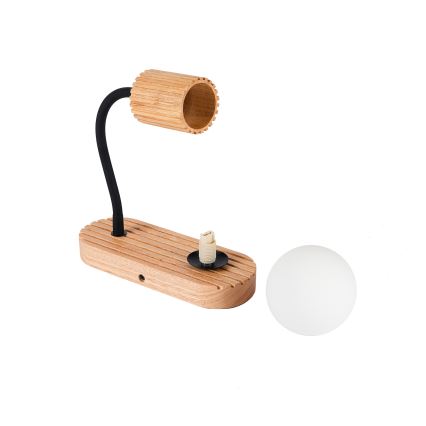 Brilagi - Sienas lampa MODERN WOOD 1xG9/5W/230V + 1xGU10/8W kaučuka koks