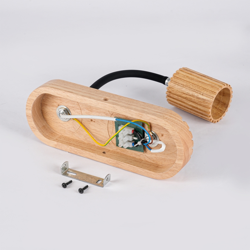 Brilagi - Sienas lampa MODERN WOOD 1xG9/5W/230V + 1xGU10/8W kaučuka koks