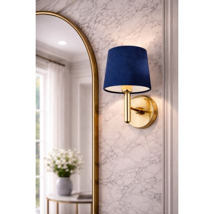 Brilagi - Sienas lampa MONTE 1xE27/15W/230V zila/zelta