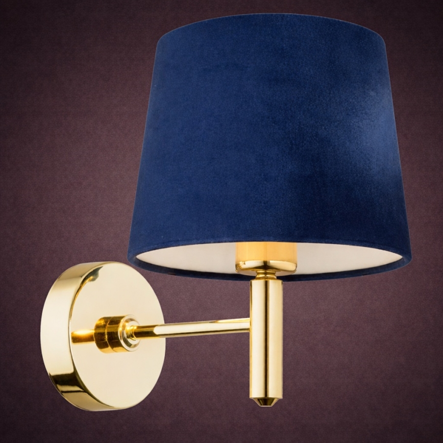 Brilagi - Sienas lampa MONTE 1xE27/15W/230V zila/zelta